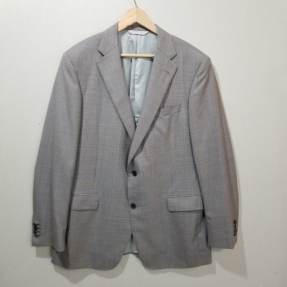 Samuelsohn Garner Blazer Mens 44 Long Gray Check 120s Wool Sport Coat Canada